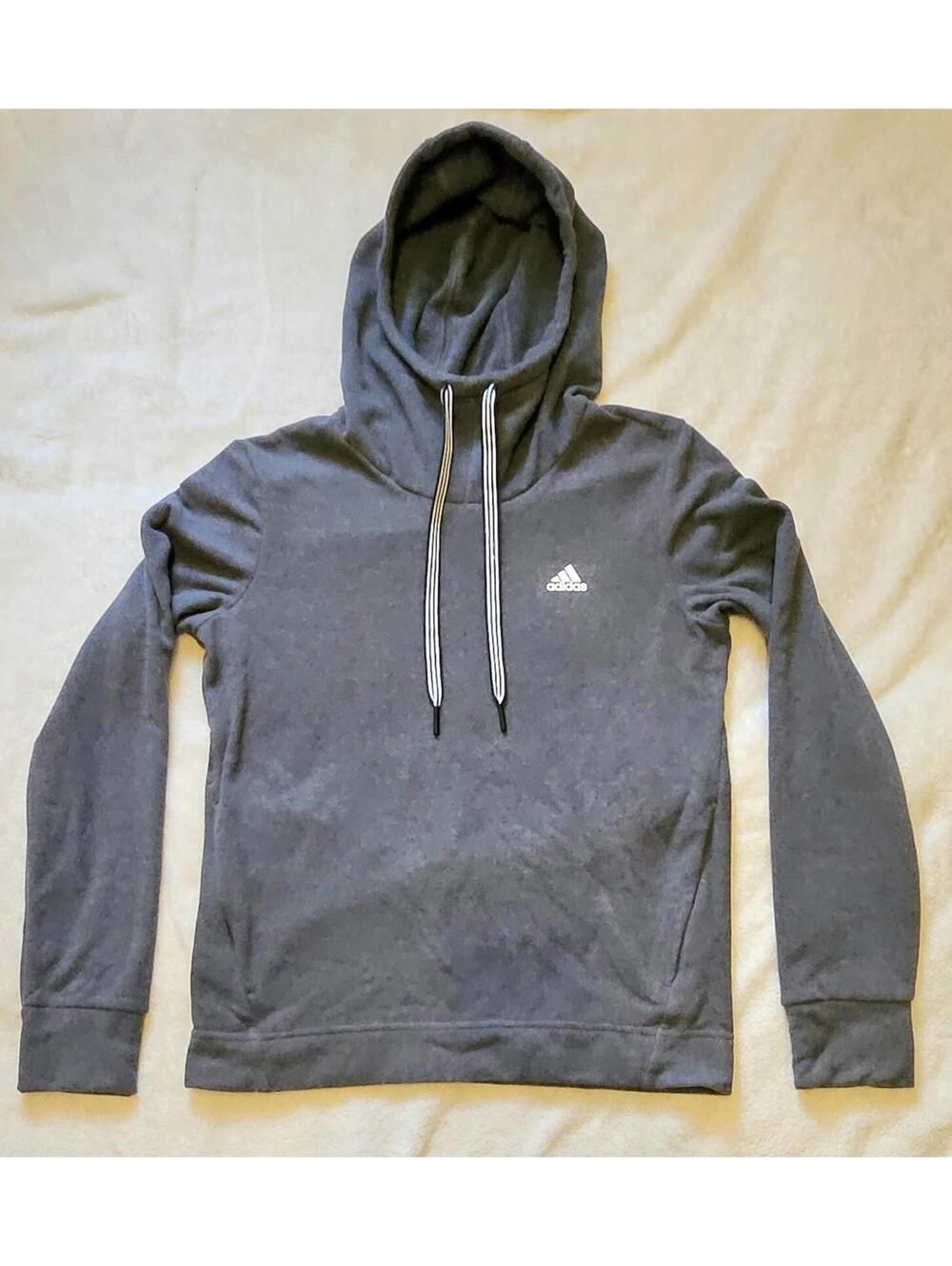 Adidas Women's Fleece Trans Hoodie SMALL Black NWT